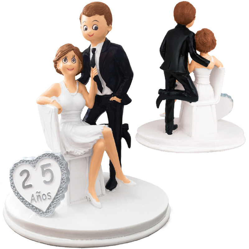 Dekora - Decoracion Boda | Figuras Novios para Tarta de Boda - Pareja de  Espaldas